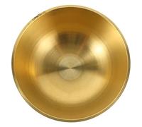 Angoily Bol à Offrandes Bouddhiste en Laiton Doré 10cm, Bol Rond Traditionnel Design Élégant pour Autel Tibétain et Usage Polyvalent