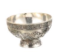 Angoily Bol de culte Cuivre Décoré Dragon et Phénix Bol Sacré Polyvalent pour Cérémonie Religieuse et Don pour Bouddhisme et Facile à Nettoyer Décoration Maison et Temple