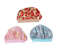 Angoily Bonnets de Nuit Élasticité et Tissu Respirant Lot de 3 en Satin pour Garçon et Filles Soin des Cheveux Pendant le Sommeil