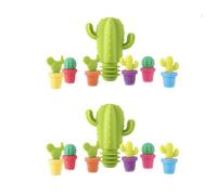 Angoily Bouchons de Vin en Silicone Forme Cactus Étanches et Réutilisables Lot de 2 14 Pièces Compatibles Lave-vaisselle, pour Conserver Bouteilles Ouvertes Couleur Couleur Aléatoire