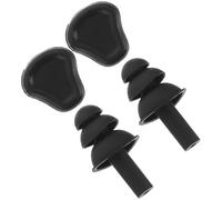 Angoily Bouchons D'oreilles Étanches et Insonorisants en Silicone, 2 Paires, Protection Auditive pour Dormir et Natation, Confort et Réutilisables