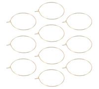 Angoily Boucles D'oreilles Créoles Rondes Légères et Élégantes en Acier Inoxydable Doré Grandes Lot de 10 Pièces pour Femmes pour Fêtes et Usage Quotidien