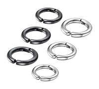 Angoily Boucles D'oreilles pour Hommes en Acier Inoxydable Titane, Clips D'oreille sans Perçage, Design Rond Créatif et Élégant, Lot de 6 Pièces pour Shopping et Travail