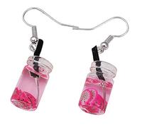 Angoily Boucles Oreilles Pendantes Femme Créatives en Alliage Rouge, Bijoux D'oreilles Drôles et Élégants pour Fêtes et Shopping, Accessoires Originaux et Multi-usages