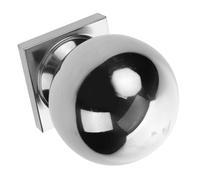 Angoily Boule De Rampe En Acier Inoxydable 60 Mm 201 Base Carrée, Embout De Rambarde Pour Escalier Intérieur Et Extérieur, Décoration Robuste Pour Portails Et Clôtures, Lot