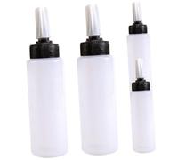 Angoily Bouteille Applicateur Pour Cheveux 150ml Lot De 4 Blanc Flacon Compressible Réutilisable Pour Coloration Et Lavage Des Cheveux Outil De Coiffure Pratique