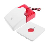 Angoily Bouton D’Alerte D’Urgence Dc12V pour Salle de Bain - Système Filaire 2 Boutons Indépendants à Réarmement par Clé - Alarme Sonore et Visuelle pour Personnes Âgées et Patients en