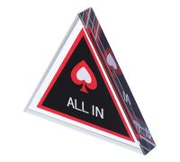 Angoily Bouton Dealer Double Couche Triangle All-in pour Poker Accessoire Pratique et Robuste pour Parties Famille et Jeux de Table