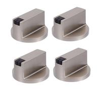 Angoily Boutons de Commande Design Simple et Solide pour Cuisinière à Gaz Trou de 6 Mm Lot de 4 en Alliage de Zinc Beige, Facile à Installer pour Plaque de Cuisson