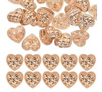 Angoily Boutons Dorés en Alliage Accessoires Mode Lot de 30 Forme Cœur Décoration et Couture pour Chemise Style Petit Classique