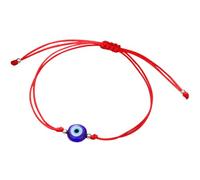Angoily Bracelet Œil Maléfique Rouge en Nylon et Perles en Acier Inoxydable, Style Minimaliste, Protection, Bijoux Ajustables pour Femmes et Hommes