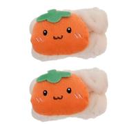 Angoily Bracelets pour Lavage du Visage en Peluche 3D Absorbants et Protège-Poignets Anti-Humidité, 1 Paire, Design Cartoon pour Soins du Visage en Automne et Hiver
