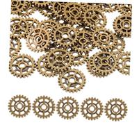 Angoily Breloques d'Engrenages Steampunk 50Pcs Accessoires DIY Vintage pour Fabrication de Bijoux Artisanat