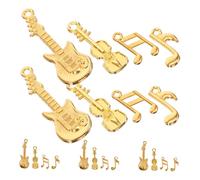 Angoily Breloques Métal Forme Guitare et Note Musique Pendentif Guitare et Note Musique Bijou à Créer Soi-même
