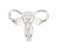 Angoily Broche Couleur Argenté Forme Utérus pour Femmes et Filles en Alliage Élégante et Facile à Assortir, pour Occasions Officielles ou Décontractées
