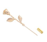 Angoily Broche de Col Vintage pour Homme en Alliage de Zinc Or, Épinglette Solide et Polyvalente de Fleur pour Costume et Chemise