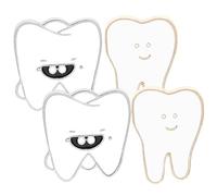 Angoily Broche de Dent 4 Pièces en Alliage, Épingle Amusante Facile à Attacher pour Manteaux, Accessoires Délicats pour Différentes Occasions