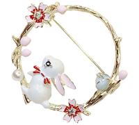 Angoily Broche Lapin Épingle à Nourrice Couronne Japonaise Résistante pour Robes et Paquet Accessoire Evjf Femme Fille