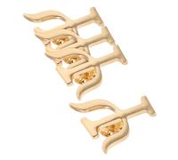 Angoily Broches Lettre Grecque Épingles Décoratives Élégantes et Polyvalentes et Lot de 4 en Alliage Doré pour Psychologues pour Bureau Paquet