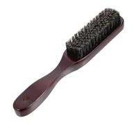 Angoily Brosse à Barbe en Bois Naturel Poils de Blaireau Brosse à Moustache Compacte Rouge Entretien Visage et Barbe pour Hommes Nettoyage et Soin Quotidien