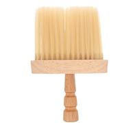 Angoily Brosse à Cou de Barbier Manche en Bois Brosse Dure pour Vagues Plumeau de Cou Compact pour Salon de Coiffure Nettoyage des Cheveux Cassés Après Coupe Accessoire Coiffure