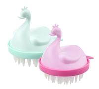 Angoily Brosse Cuir Chevelu 2pcs en Pp et Tpe, Masseur pour Augmenter la Friction et Nettoyer le Cuir Chevelu, Adaptée aux Cheveux Fins Couleur Aléatoire