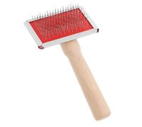 Angoily Brosse Démêlante pour Chien Chat Outil Toilettage avec Manche Bois Peigne Carde pour Poils Longs Courts Prise Main Confortable