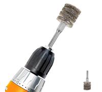 Angoily Brosse Métallique Manche Rond 6mm pour Perceuse Électrique en Acier 4 Couches et Diamètre 25mm pour Enlever la Rouille Bavures sur Métal et Bois