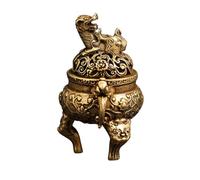 Angoily Brûleur de Parfum Trépied en Laiton Vintage 1 Pièce Porte-Parfum pour Cérémonie du Thé Porte-Cône Double Oreilles Décoration Intérieure Zen pour Contemplation et Relaxation