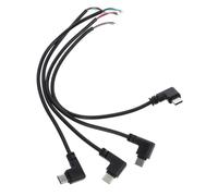 Angoily Câble USB-c Dénudé à 4 Broches Mâle Coudé 90° 0,25 m pour Réparation DIY Alimentation Et Transfert De Données Câble Ouvert USB-c Noir