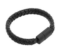 Angoily Câble Usb-c Tressé Bracelet 20 Cm Portable Multifonction Compatible Smartphones Et Tablettes Noir