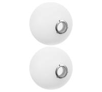 Angoily Cache Ampoule en Acrylique Blanc pour Globe Plafonnier G9, Abat-jour Rond de Globe Incassable, pour Salon et Porche, Lot de 2pcs