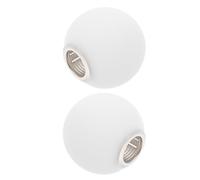 Angoily Cache Ampoule Murale en Verre Dépoli Blanc, Abat-jour Boule de Verre Sphérique pour Lampe G9, 2pcs, Lumière Douce, pour Décoration Intérieure Nordique