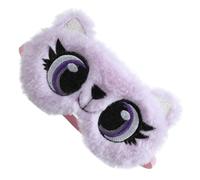 Angoily Cache-yeux en Peluche Doux Bandeau Élastique Confortable, Masque de Sommeil Cartoon Adorable pour Améliorer la Qualité du Sommeil Lors des Siestes en Train