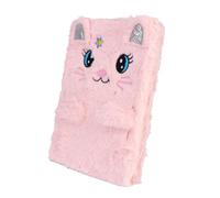 Angoily Cahier Peluche Rose Chat pour Filles Carnet de Notes Élégant pour Dessin et Fournitures Scolaires