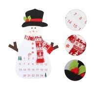 Angoily Calendrier de Feutre avec Bonhomme de Décoration Suspendue pour Porte ou Mur Pochettes Numérotées pour Décompte de Noël