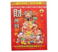 Angoily Calendrier Mural Chinois Rip Off Calendrier Annuel Déchirable Zodiac Cheval avec Fêtes Traditionnelles et Jours Propices pour Décoration Feng Shui