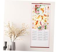 Angoily Calendrier Mural Décoratif et Fonctionnel Planificateur Annuel Suspendu Multifonction pour Bureau et Maison Calendrier de Simple à Utiliser et Gain de Place
