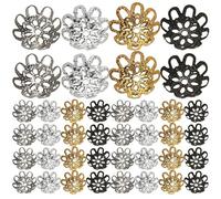 Angoily Caps De Perles Métalliques En Forme De Fleur 600 Pièces Bijoux Making Beads Caps Pour Bracelet Diy Boucles D’Oreilles Collier Fournitures De Perlage