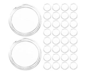 Angoily Capsules Rondes Transparentes en Acrylique 30 Mm Boîte Hermétique 100 Pièces pour Protège-monnaie Étui de Collection Sécurisé pour Pièces Exposition et Rangement Monnaie