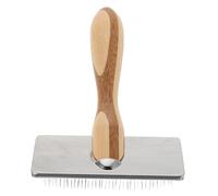 Angoily Cardeuse à Feutrer Portative en Bambou Aiguilles Métalliques Peigne Démêlant pour Laine Brosse à Carder Moyenne Taille pour Loisirs Créatifs et Filage de Laine