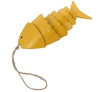 Angoily Carillon Éolien Forgé Forme Poisson Coloré Décoration Suspendue Jardin Balcon Terrasse à Vent Créative pour Extérieur Pendentif Décoratif Vert Bleu