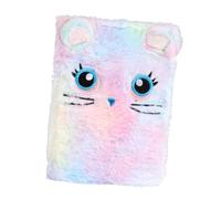 Angoily Carnet à Dessin Peluche Fille Cahier Chat Coloré pour Étudiants Fournitures Scolaires