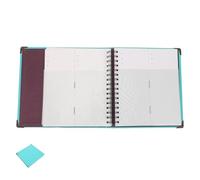 Angoily Carnet de Billets 33 Pages Turquoise pour Collectionneur, Album de Rangement pour Billets de Train, Concerts et Cinéma, Organiseur Portable Pochettes Transparentes pour Souvenirs