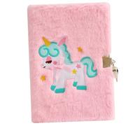 Angoily Carnet Peluche avec Cadenas Cahier Décoratif pour Filles Journal Verrouillable Licorne Rose pour et Garçon Fille