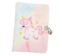 Angoily Carnet Peluche Licorne avec Cadenas pour Filles Carnet Décriture Doux et pour Étudiants Journaux de Voyage et Planification