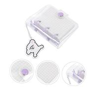 Angoily Carnet Spirale Rechargeablé à Anneaux avec Couverture Transparente Violette Mini Cahier Diy à Mobiles Pages Quadrillées Pochette de Rangement et Pendentif Décoratif Carnet Note