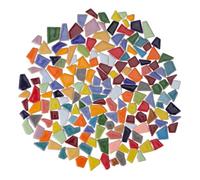 Angoily Carreaux de Mosaïque Céramique Irréguliers pour DIY Tesselles Colorées Brillantes Matériaux Durables pour Décoration Salle de Bain et Crédence Murale