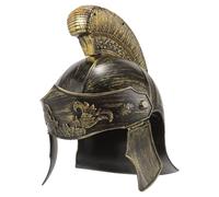 Angoily Casque de Soldat Romain Doré en Plastique Léger Accessoire de Costume de Cosplay Chapeau de Fête Décoratif pour Carnaval et Soirées à Thème