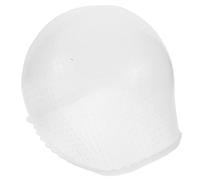 Angoily Casquette de Coloration en Silicone Blanc avec Trous Croisés, Design Élastique et Distribution Uniforme Teinture pour Usage en Salon et Coloration des Cheveux